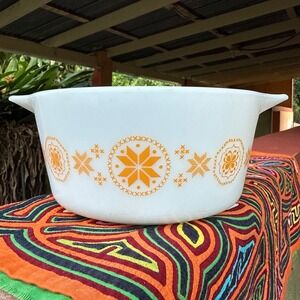 Pyrex 474-B 1.5 QT Town & Country Orange Cinderella Mixing Bowl Vintage USA‎